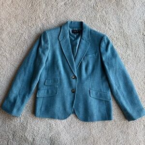 Talbots Petites 16P Wool Blend Blazer Jacket Teal Blue Women’s